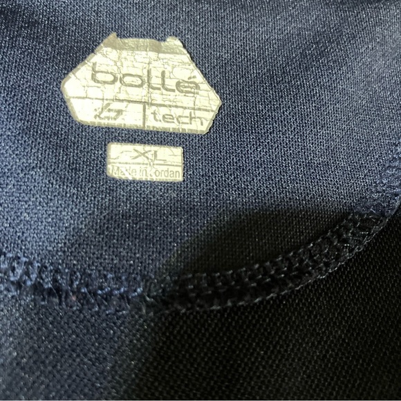 Bolle Tech Women Active T-shirt Navy White Stripes XL Short Sleeve V Neck - Picture 3 of 6